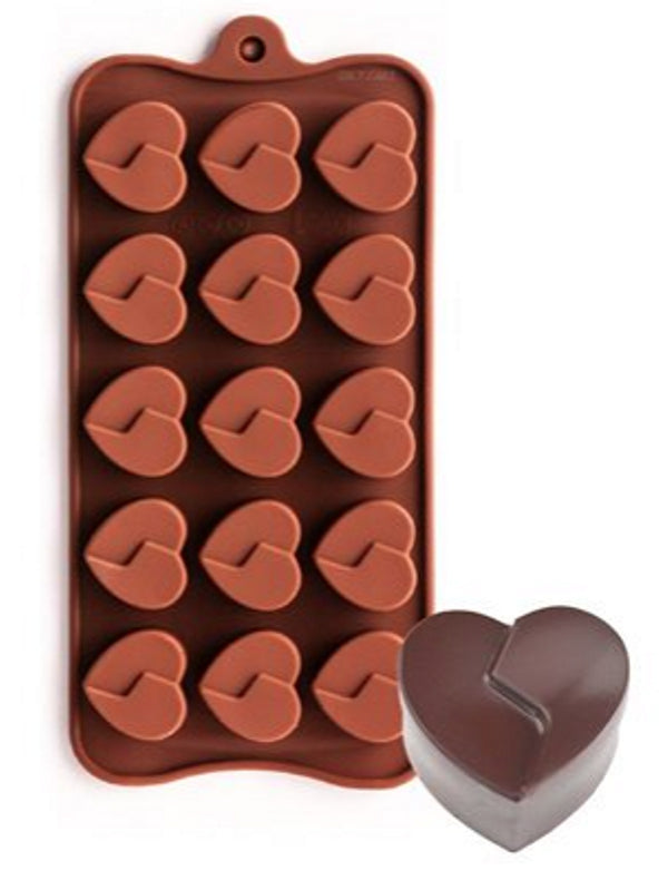 Divided Heart Silicone Mold