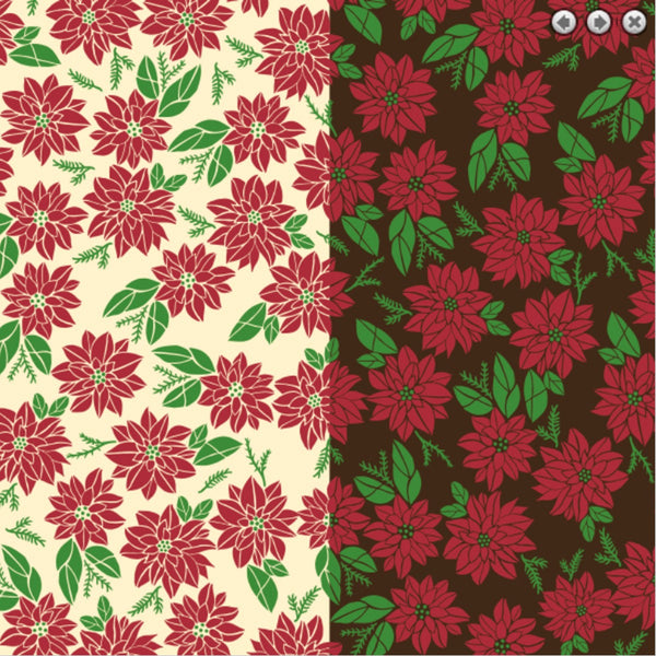 Pretty Poinsettia Transfer Sheet