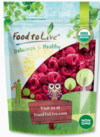 Organic Freeze Dried Raspberries and Raspberry Powder