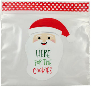 Christmas Santa Resealable Cookie Bag.