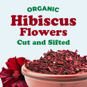 Organic Dried Hibiscus Flowers and Rose Petals