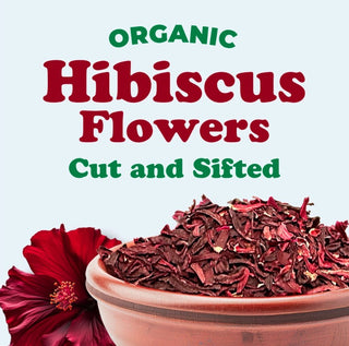 Organic Dried Hibiscus Flowers and Rose Petals