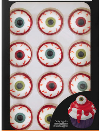 Bloody Eyeball Royal Icing Decor