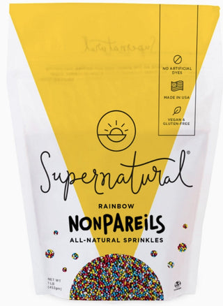 Buy rainbow-nonpareils-1lb Supernatural Dye Free Sprinkles Assorted Colors