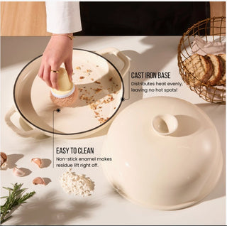 Buy beige-12-35w-x-5-5h Enameled Cast Iron Bread Oven