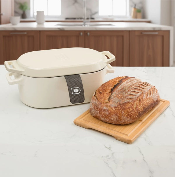 Oval Enameled Cast Iron Dutch Oven