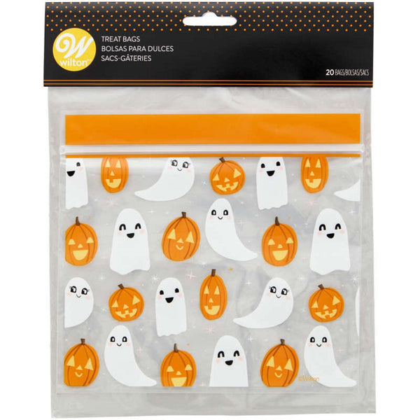 Pumpkin and Ghost Resealable Bags