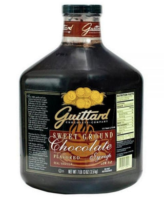Guittard Sweet Ground Dark Chocolate Syrup.