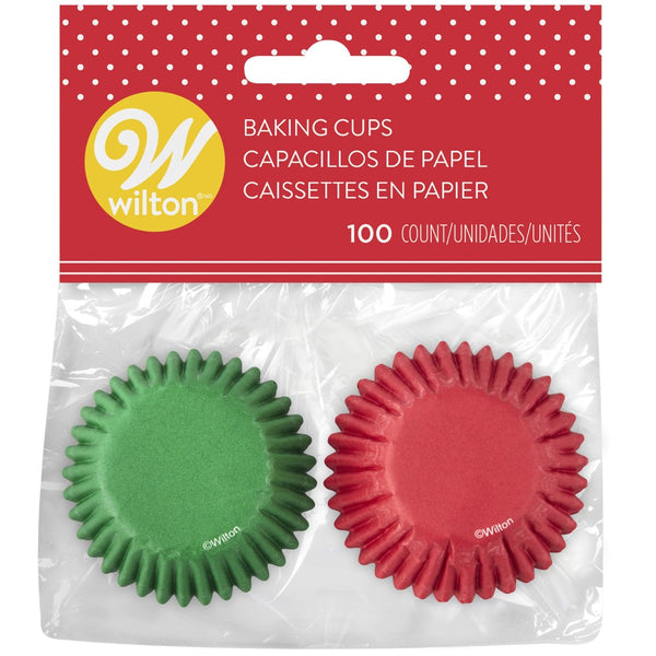 Mini Red And Green Baking Cups